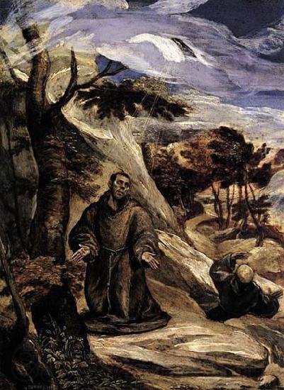 GRECO, El St Francis Receiving the Stigmata Spain oil painting art